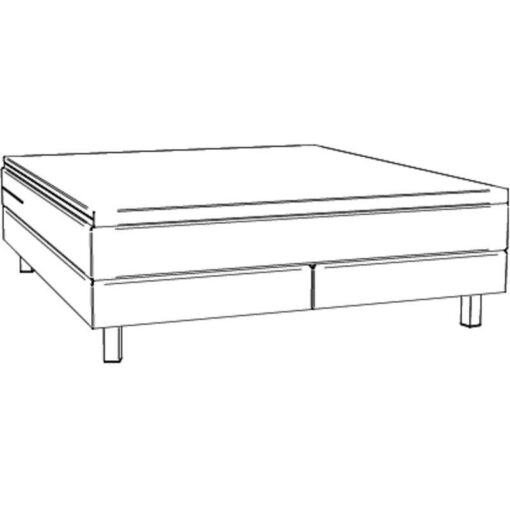 Lit boxspring Basio Hasena 140x200 cm Gris / Anthracite_4