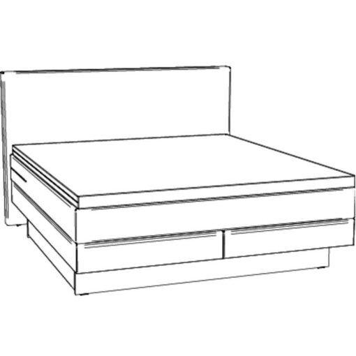 Lit boxspring incl. espace de rangement Denver Hasena 140x200 cm Beige / Anthracite_4