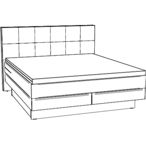 Lit boxspring incl. espace de rangement Miami Hasena 140x200 cm Blanc / Anthracite_4