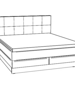 Lit boxspring incl. espace de rangement Miami Hasena 140x200 cm Beige / Anthracite_4