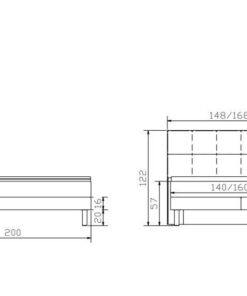 Lit boxspring Fleur Hasena 140x200 cm Gris/Argenté / Anthracite_5