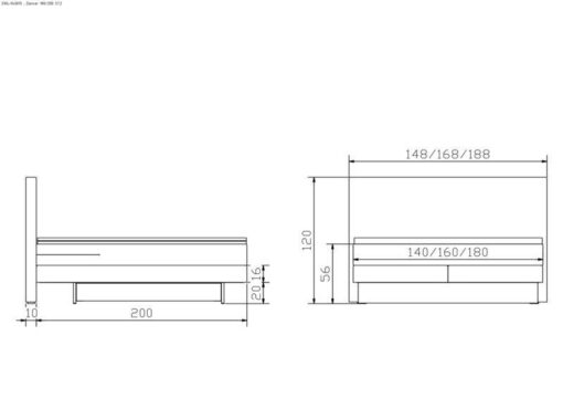 Lit boxspring incl. espace de rangement Denver Hasena 140x200 cm Beige / Anthracite_5