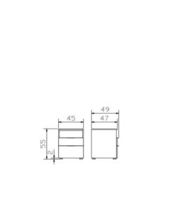 Table de nuit Dowe Hasena Blanc / Anthracite_5