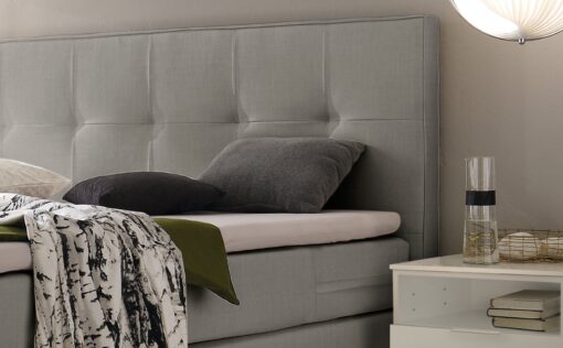 Lit boxspring Fleur Hasena 160x200 cm Gris/Argenté_2