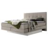 Lit boxspring incl. espace de rangement Miami Hasena 140x200 cm Beige / Blanc