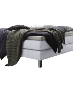 Lit boxspring Basio Hasena 140x200 cm Gris / Blanc