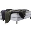 Lit boxspring Basio Hasena 180x200 cm Gris / Blanc