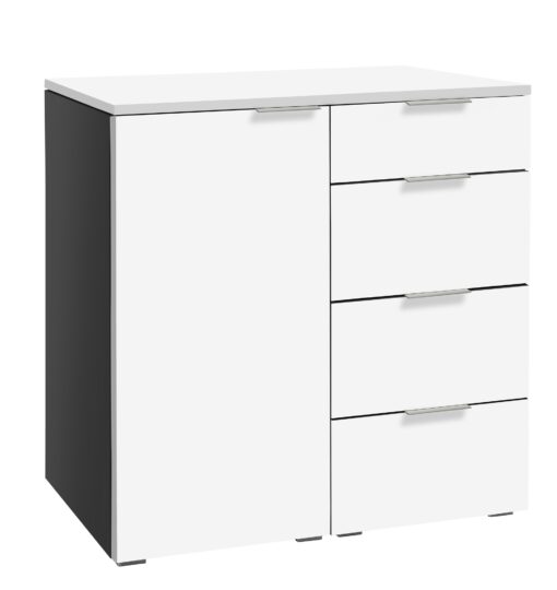 Commode Qunito Hasena Anthracite / Blanc