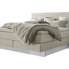 Lit boxspring incl. espace de rangement Denver Hasena 140x200 cm Beige / Blanc