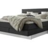 Lit boxspring incl. espace de rangement Denver Hasena 140x200 cm Anthracite / Blanc