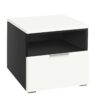 Table de nuit Onia Hasena Anthracite / Blanc