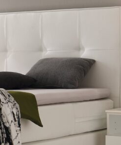 Lit boxspring Fleur Hasena 140x200 cm Gris/Argenté / Blanc_2