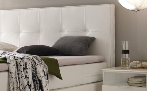 Lit boxspring Fleur Hasena 160x200 cm Gris/Argenté / Blanc_2