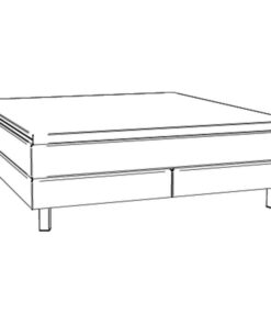 Lit boxspring Basio Hasena 140x200 cm Gris / Blanc_4