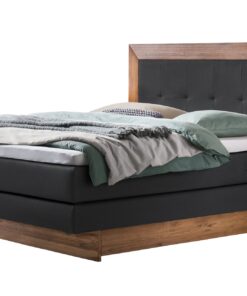 Lit boxspring incl. espace de rangement Texas Hasena 180x200 cm Anthracite / Brun