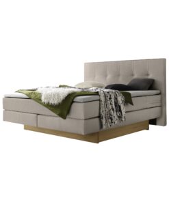 Lit boxspring incl. espace de rangement Miami Hasena 140x200 cm Beige / Brun