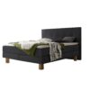 Lit boxspring Lodge Hasena 140x200 cm Anthracite / Brun