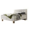 Lit boxspring Lodge Hasena 160x200 cm Blanc / Brun