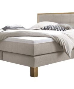 Lit boxspring Cottage Hasena 140x200 cm Beige / Brun