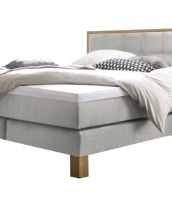 Lit boxspring Cottage Hasena 140x200 cm Gris / Brun