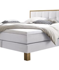 Lit boxspring Cottage Hasena 180x200 cm Blanc / Brun