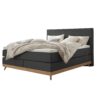 Lit boxspring Scandia Hasena 140x200 cm Anthracite / Brun