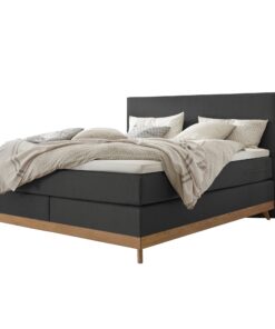 Lit boxspring Scandia Hasena 140x200 cm Anthracite / Brun