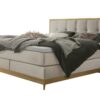 Lit boxspring Villa Hasena 140x200 cm Beige / Brun