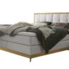 Lit boxspring Villa Hasena 160x200 cm Blanc / Brun