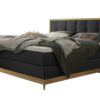 Lit boxspring Villa Hasena 160x200 cm Anthracite / Brun