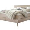 Lit boxspring Costa Hasena 140x200 cm Beige / Brun