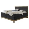 Lit boxspring Chalet Hasena 140x200 cm Anthracite / Brun