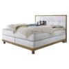 Lit boxspring Chalet Hasena 180x200 cm Blanc / Brun