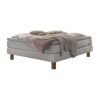 Lit boxspring Isoba Hasena 140x200 cm Blanc / Brun