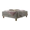 Lit boxspring Isoba Hasena 140x200 cm Gris / Brun