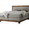 Lit boxspring Chicago Hasena 140x200 cm Gris / Brun