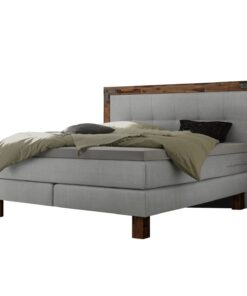 Lit boxspring Memphis Hasena 160x200 cm Gris / Brun