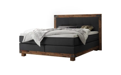 Lit boxspring Chicago Hasena 160x200 cm Anthracite / Brun