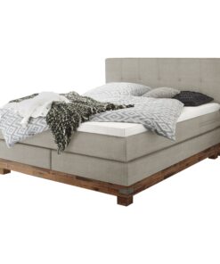 Lit boxspring Boston Hasena 140x200 cm Beige / Brun