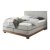 Lit boxspring Boston Hasena 160x200 cm Gris / Brun