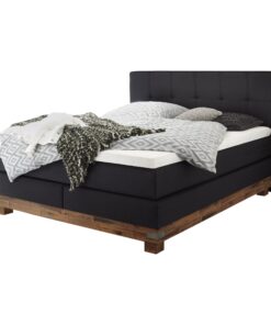 Lit boxspring Boston Hasena 180x200 cm Anthracite / Brun