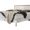 Lit boxspring Nordic Hasena 180x200 cm Blanc / Brun