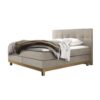 Lit boxspring Bella Hasena 140x200 cm Beige / Brun