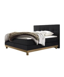 Lit boxspring Bella Hasena 140x200 cm Anthracite / Brun