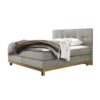 Lit boxspring Bella Hasena 180x200 cm Gris / Brun