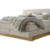 Lit boxspring incl. espace de rangement Denver Hasena 140x200 cm Beige / Brun