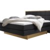 Lit boxspring incl. espace de rangement Ottawa Hasena 140x200 cm Anthracite / Brun