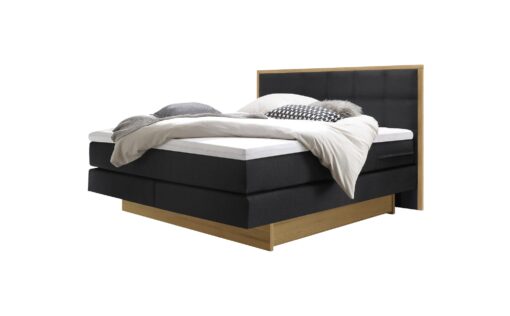 Lit boxspring incl. espace de rangement Ottawa Hasena 140x200 cm Anthracite / Brun