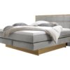 Lit boxspring incl. espace de rangement Ottawa Hasena 140x200 cm Gris / Brun