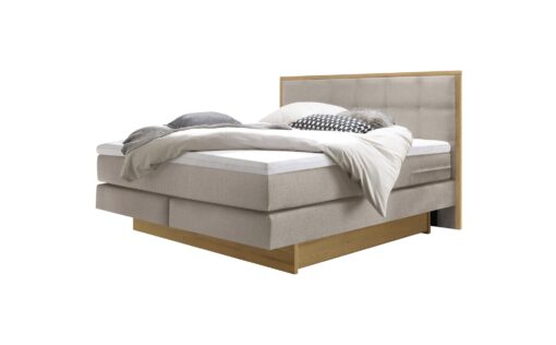 Lit boxspring incl. espace de rangement Ottawa Hasena 180x200 cm Beige / Brun